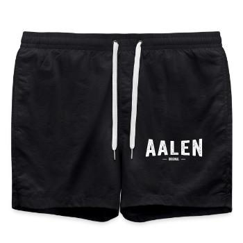 Aalen Original - Badeshorts - Schwarz - Vorne - AI Model Male 185 light (185cm)