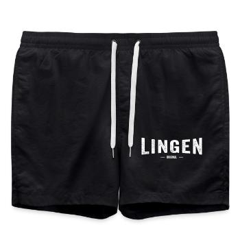 Lingen Original - Badeshorts - Schwarz - Vorne - AI Model Male 185 light (185cm)