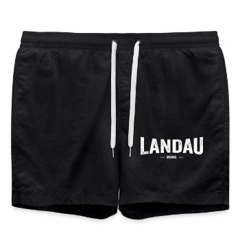 Landau Original - Badeshorts - Schwarz - Vorne - AI Model Male 185 light (185cm)
