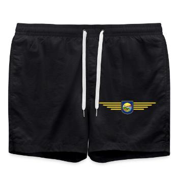 Montana Fan T-Shirt – Parfait pour les fans ! - Short de bain - noir - Devant - AI Model Male 185 light (185cm)