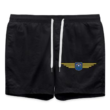 T-shirt Nevada Fan – Parfait pour les fans ! - Short de bain - noir - Devant - AI Model Male 185 light (185cm)