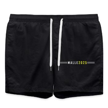 Malle 2025 - Short de bain - noir - Devant - AI Model Male 185 light (185cm)