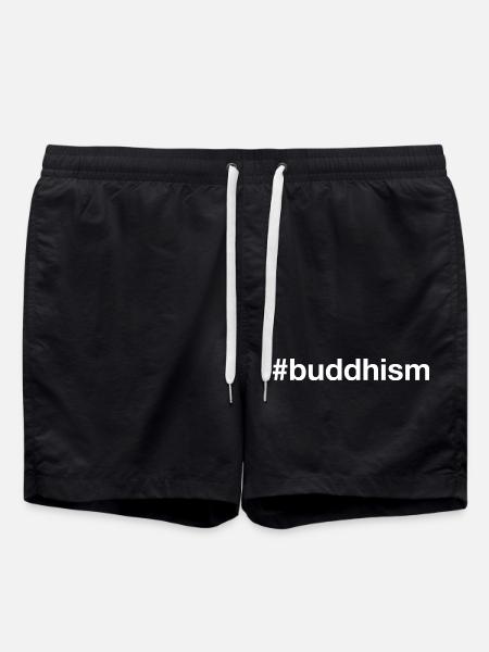 Buddhism Buddhist Buddhismus - Swim Trunks - black