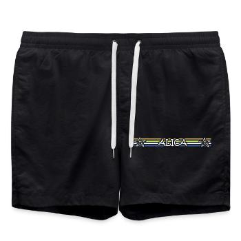 Alica comme anniversaire - Short de bain - noir - Devant - AI Model Male 185 light (185cm)