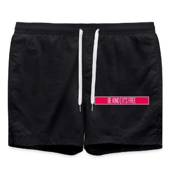 Sois gentil, c’est une déclaration de gentillesse gratuite qui dit - Short de bain - noir - Devant - AI Model Male 185 light (185cm)