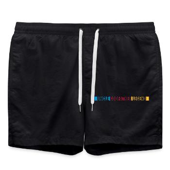 Uncle Godfather Legend Quote - Swim Trunks - black - Front - AI Model Male 185 light (185cm)