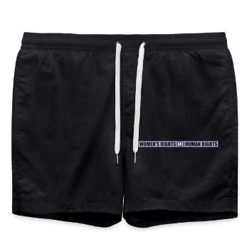 womens rights Feminist Zitat - Badeshorts - Schwarz - Vorne - AI Model Male 185 light (185cm)