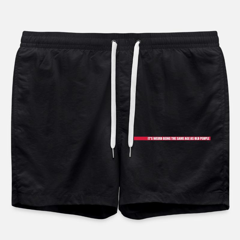 being old people age - Swim Trunks - black
