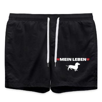 Teckel Chien Chien Chien Personne Idée Cadeau - Short de bain - noir - Devant - AI Model Male 185 light (185cm)