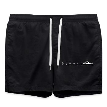 Please upload the design image - Swim Trunks - black - Front - AI Model Male 185 light (185cm)