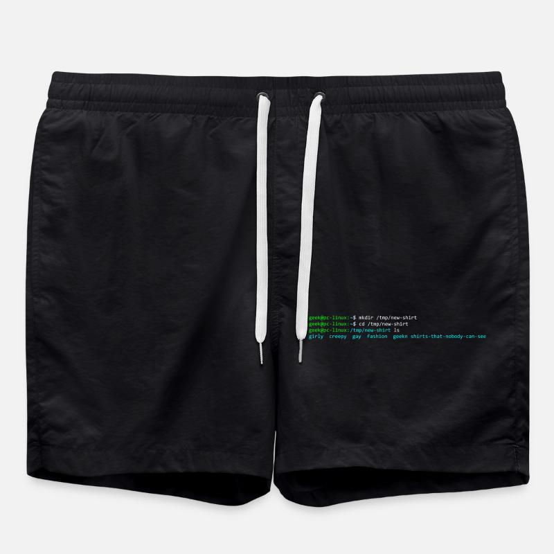 Linux-Terminal - Badeshorts - Schwarz