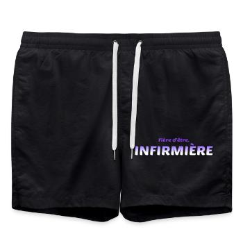 KRANKENSCHWESTER KRANKENSCHWESTER DOKTOR HUMOR DRÖLES 3 - Badeshorts - Schwarz - Vorne - AI Model Male 185 light (185cm)