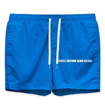 I bought it before Elon went crazy - Swim Trunks - cobalt blue - Front