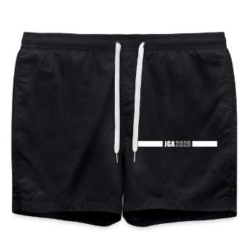 Jga 2025 Junggesellenabschied - Badeshorts - Schwarz - Vorne - AI Model Male 185 light (185cm)