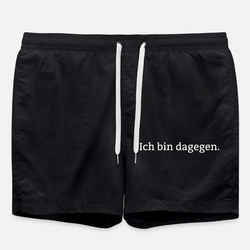 Ich bin dagegen. - Badeshorts - Schwarz