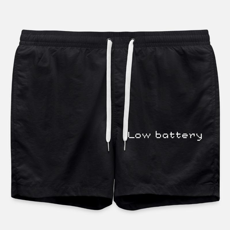 Low Battery Display Design - Swim Trunks - black