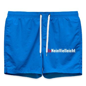 Proposal Engagement Bachelor Party Gift - Swim Trunks - cobalt blue - Front