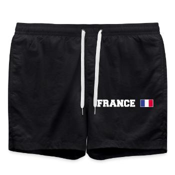France fan - Swim Trunks - black - Front - AI Model Male 185 light (185cm)