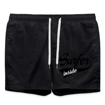 2541614 15636929 surfer - Swim Trunks - black - Front - AI Model Male 185 light (185cm)