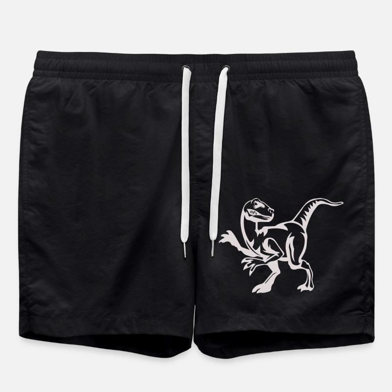 Cadeau de dinosaure Raptor - Short de bain - noir