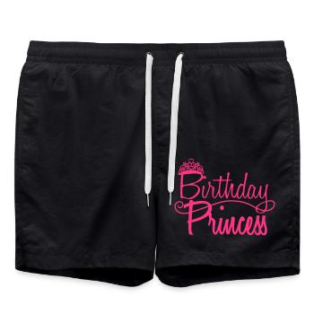 princesse princesse couronne koenigin girl maedchen p - Short de bain - noir - Devant - AI Model Male 185 light (185cm)