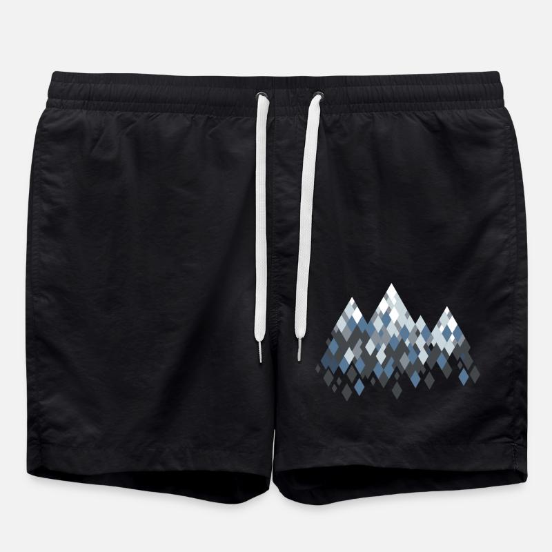 Mountains - Swim Trunks - black