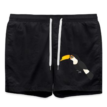 Giant toucan - Swim Trunks - black - Front - AI Model Male 185 light (185cm)