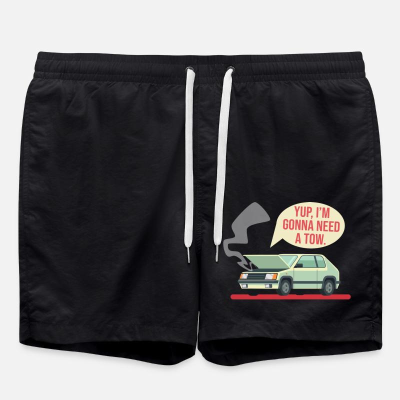 Towing service towing car breakdown - Swim Trunks - black