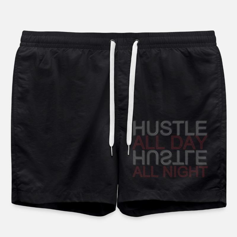Hustle Arbeit - Badeshorts - Schwarz