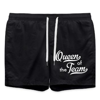 Queen of the Team - Swim Trunks - black - Front - AI Model Male 185 light (185cm)