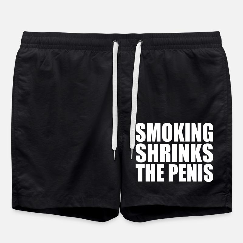 Smoking shrinks the penis - Short de bain - noir