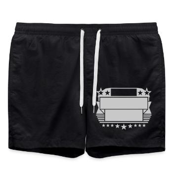 Frame Shield Insérer du texte - Short de bain - noir - Devant - AI Model Male 185 light (185cm)