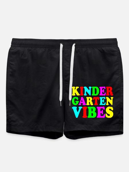 kindergarten vibes - Swim Trunks - black