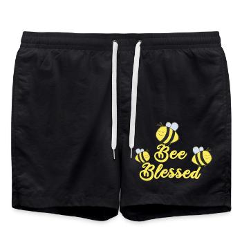 Église des enfants Bee Blessed - Short de bain - noir - Devant - AI Model Male 185 light (185cm)