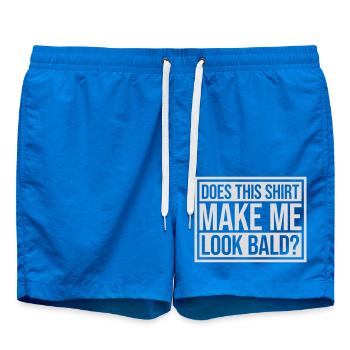 look bald shirt quote - Swim Trunks - cobalt blue - Front