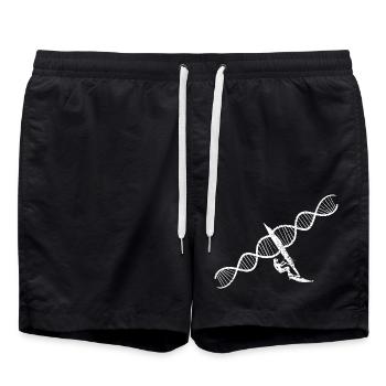 Windsurfer Geschenk Surfen Kitesurfer Windsurfing - Badeshorts - Schwarz - Vorne - AI Model Male 185 light (185cm)