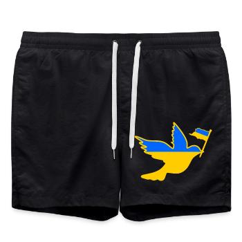 Ukraine - Badeshorts - Schwarz - Vorne - AI Model Male 185 light (185cm)