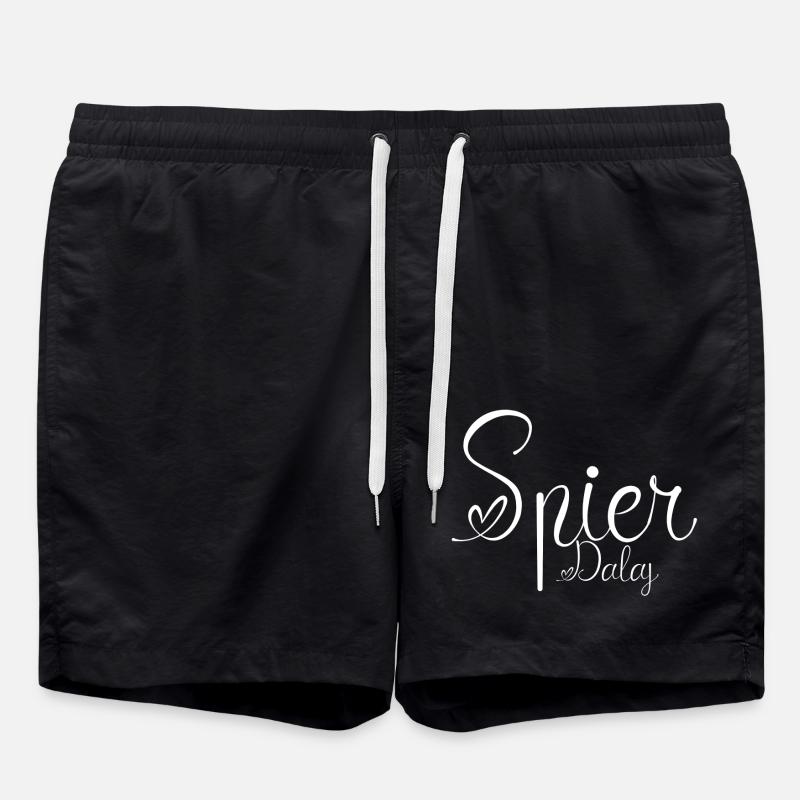 Spirda... Texte polonais - Short de bain - noir