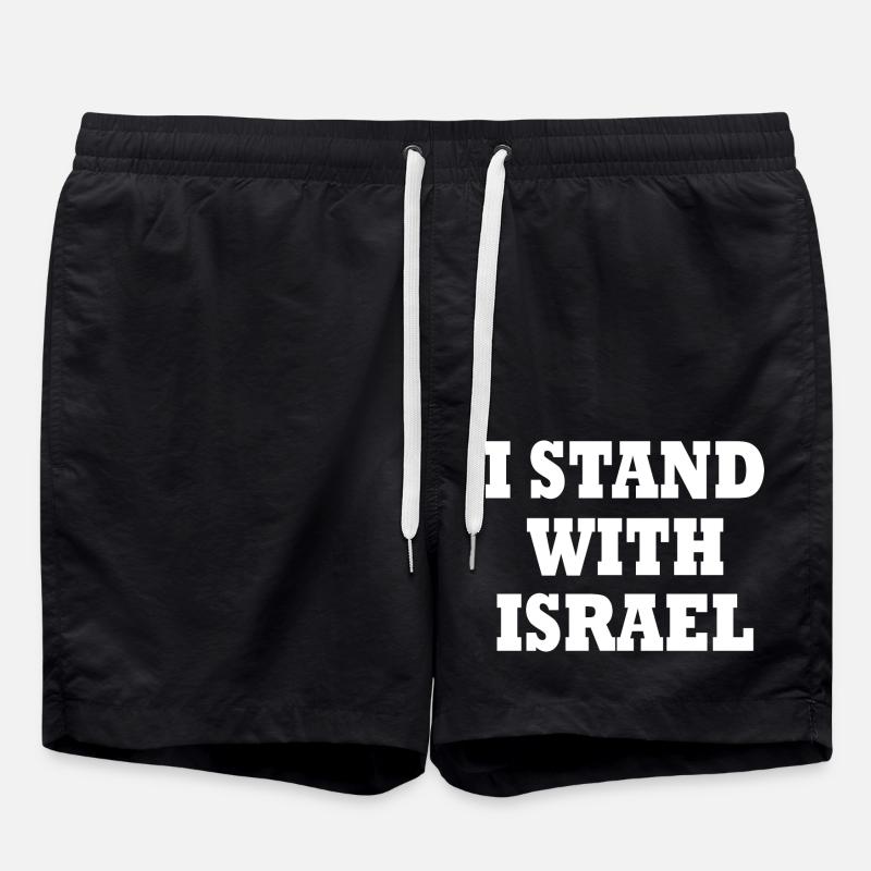 I stand with israel - Swim Trunks - black