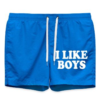 I like boys - Swim Trunks - cobalt blue - Front