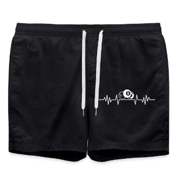 Battements de cœur de billard - Short de bain - noir - Devant - AI Model Male 185 light (185cm)