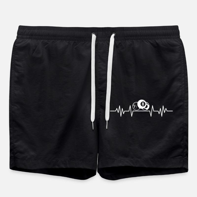 Billard-Herzschlag - Badeshorts - Schwarz