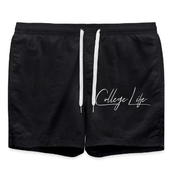 College Life, Class Of 2025 - Swim Trunks - black - Front - AI Model Male 185 light (185cm)