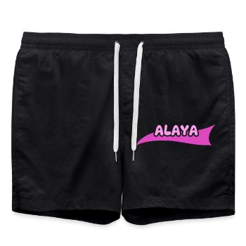 First name Alaya - Swim Trunks - black - Front - AI Model Male 185 light (185cm)