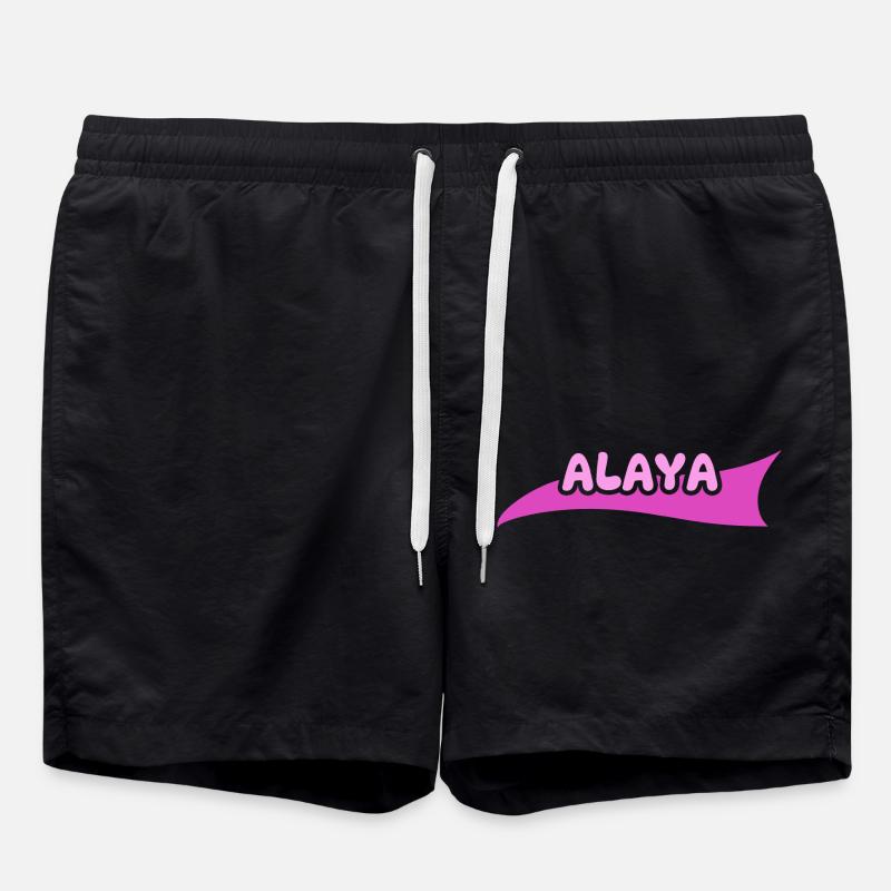 First name Alaya - Swim Trunks - black