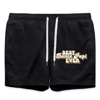 Meilleur papa de danse de tous les temps - Short de bain - noir - Devant - AI Model Male 185 light (185cm)