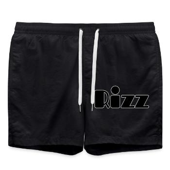 Fantastique design noir Rizz - Short de bain - noir - Devant - AI Model Male 185 light (185cm)