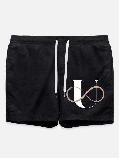 Infinite Letter u - Swim Trunks - black