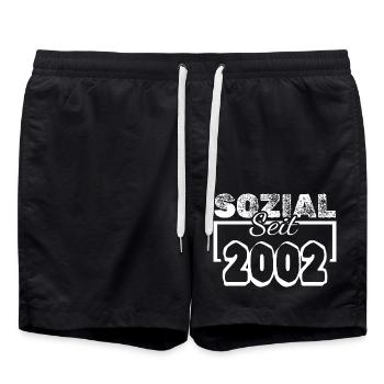 2002 - Badeshorts - Schwarz - Vorne - AI Model Male 185 light (185cm)