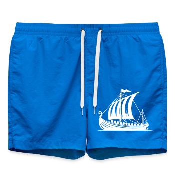 Dragon Boat Viking Style Sail Design - Swim Trunks - cobalt blue - Front